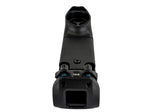 BMC ICS2 90mm bicycle stem in matte black with blue accent hardware, top view