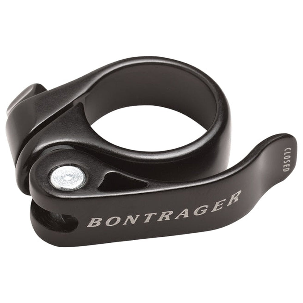 Bontrager black quick release seat post clamp with lever mechanism