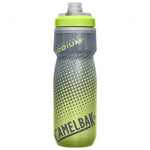 CamelBak Podium Chill water bottle in gray-green gradient with yellow dot pattern