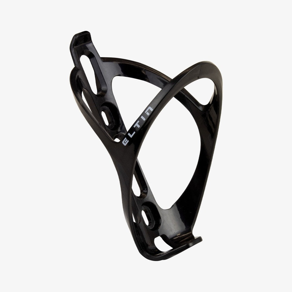 Eltin Bottle Cage Fibre II in black with aerodynamic design