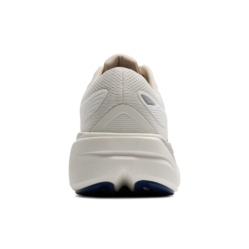Brooks Ghost Max 3 men's running shoe in Coconut/Chateau/Navy colorway, rear view