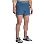 Brooks Sherpa 5-inch 2-in-1 running shorts in dusk blue worn by male model