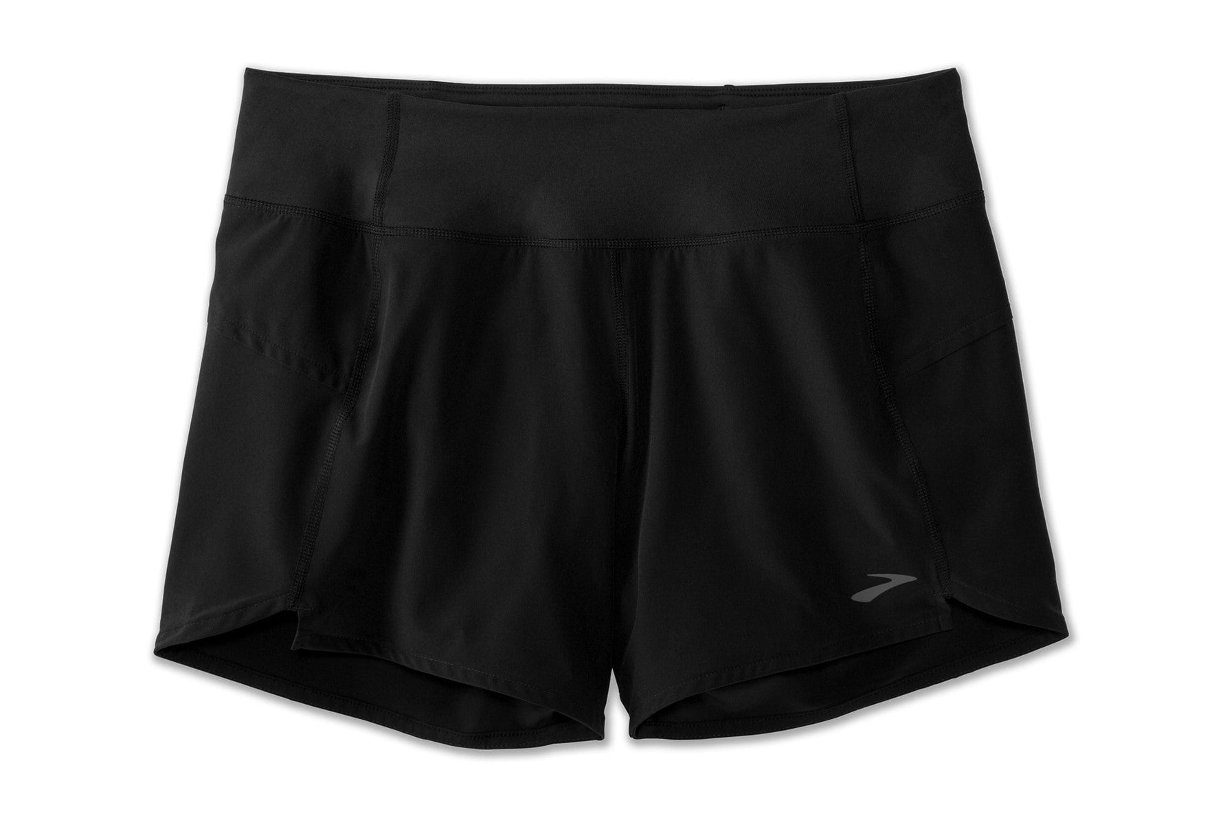 Brooks Chaser 5 inch women's running shorts in black with high waistband