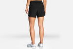 Brooks Chaser 5 inch women's running shorts in black, back view