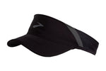 Brooks Base Visor in black with gray logo detail on clean white background