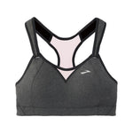 Brooks Rebound Racer sports bra in dark gray with racerback design