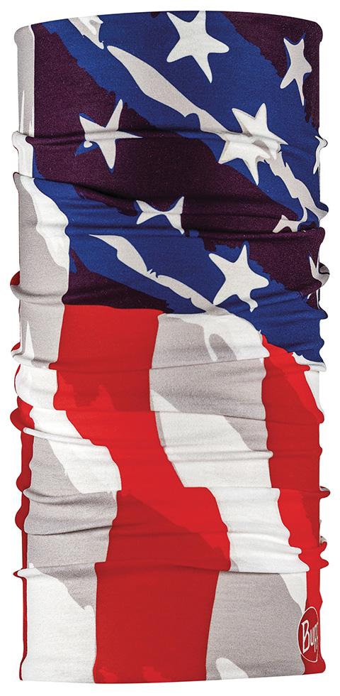 Buff Cool Net UV+ neck gaiter in American flag pattern with stars and stripes