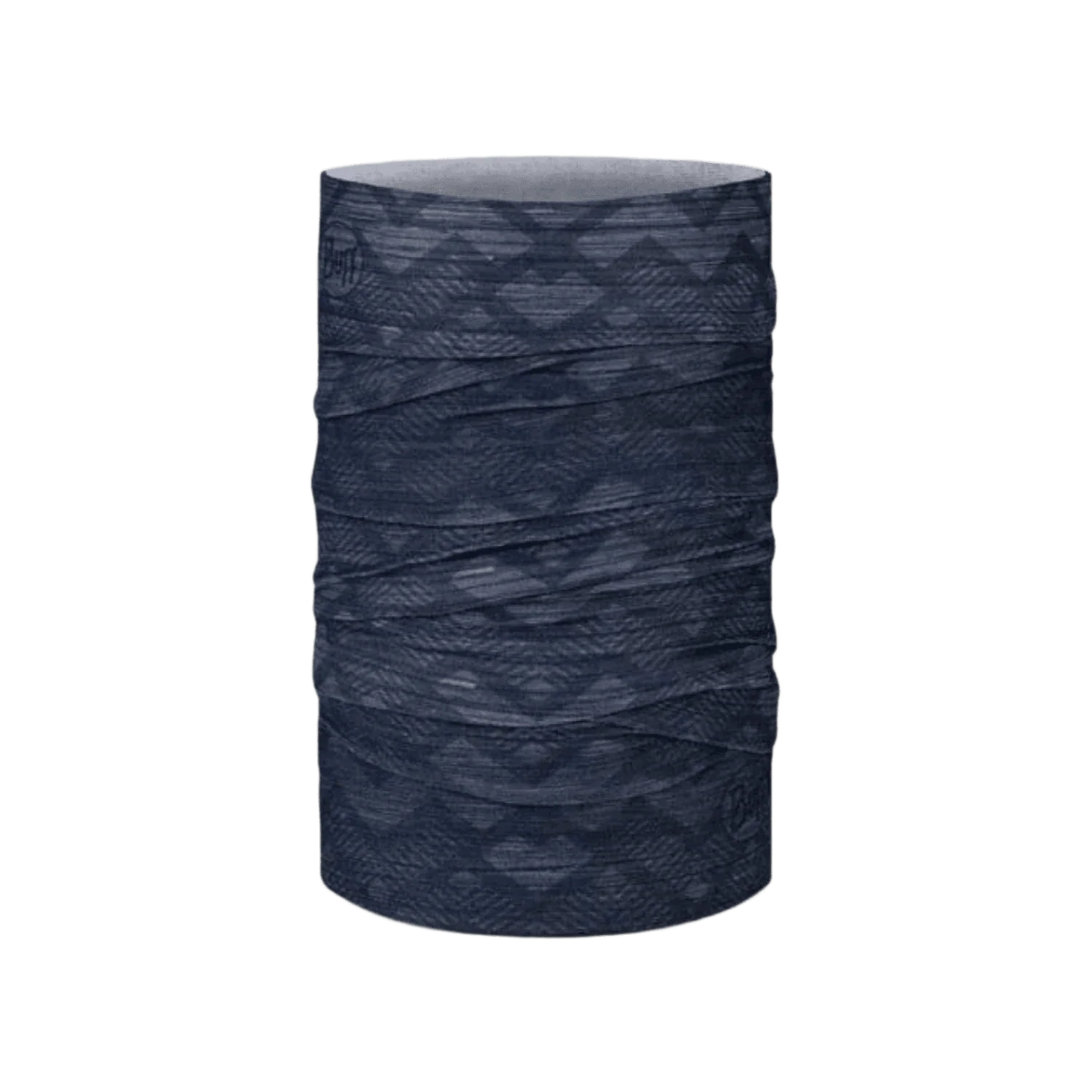 Buff Cool Net UV+ neck gaiter in Ether Graphite with dark textured pattern