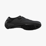 Shimano SH-RC302 black road cycling shoe with BOA dial closure and cleat sole