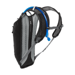 CamelBak Rogue Light 7 black hydration backpack with blue water tube and reservoir