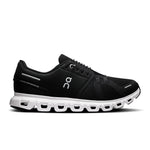On Cloud 6 women's running shoe in black with white sole featuring CloudTec technology