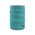 Buff Cool Net UV+ neck gaiter in turquoise pool color with wavy texture pattern