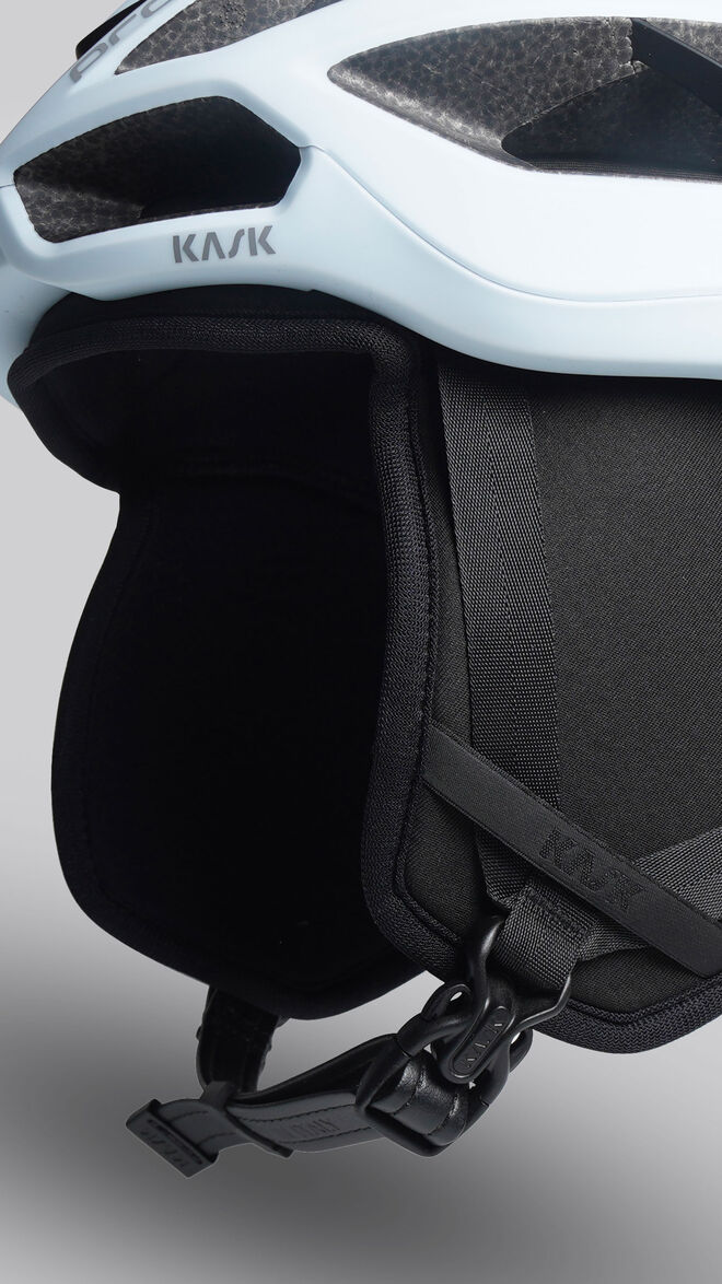 KASK Protone Icon cycling helmet in powder blue with black interior padding