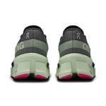 On Cloudmonster 2 men's running shoes in asphalt gray and lime green colorway