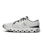 On Cloud X 4 running shoe in ivory white with black trim and laces