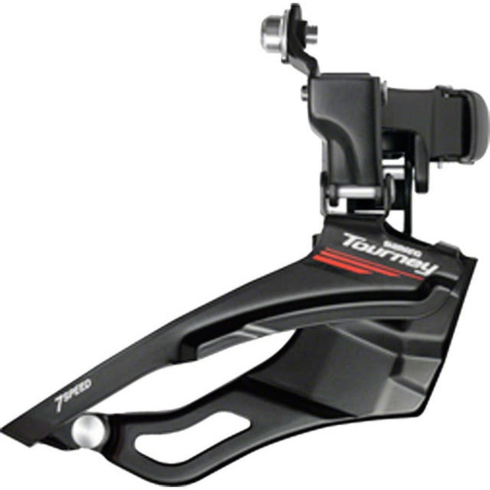 Shimano Tourney front derailleur with band clamp in black finish