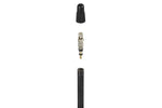 Eltin bicycle tube components with black valve cap and brass valve stem