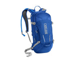 CamelBak Mule hydration backpack in lapis blue with silver accents and gray straps