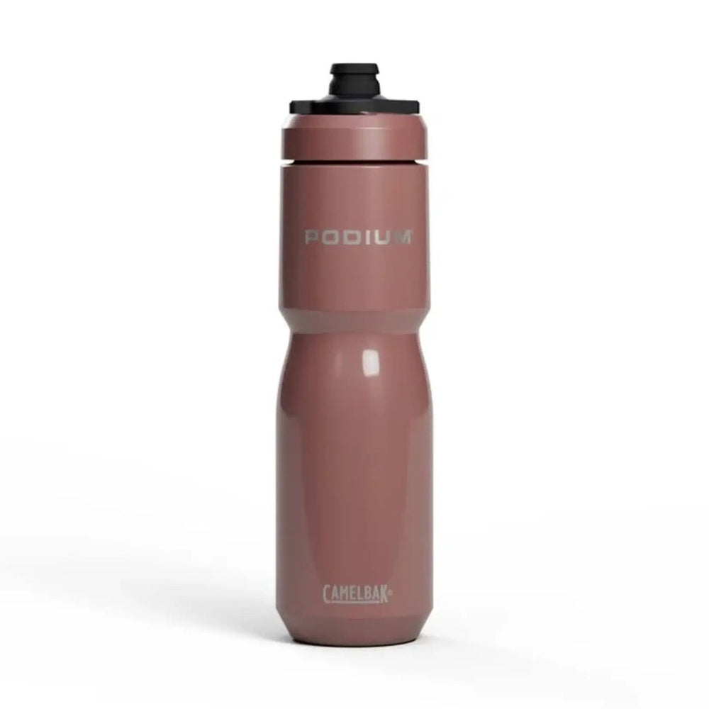 CamelBak Podium water bottle in dusty rose color with black cap