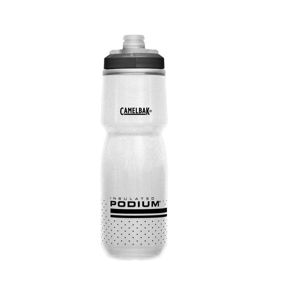 CamelBak Podium insulated water bottle in clear with black polka dot design