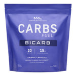 Carbs Fuel Bicarb 300g bulk bag with 20 servings of 15g sodium bicarbonate enteric capsules