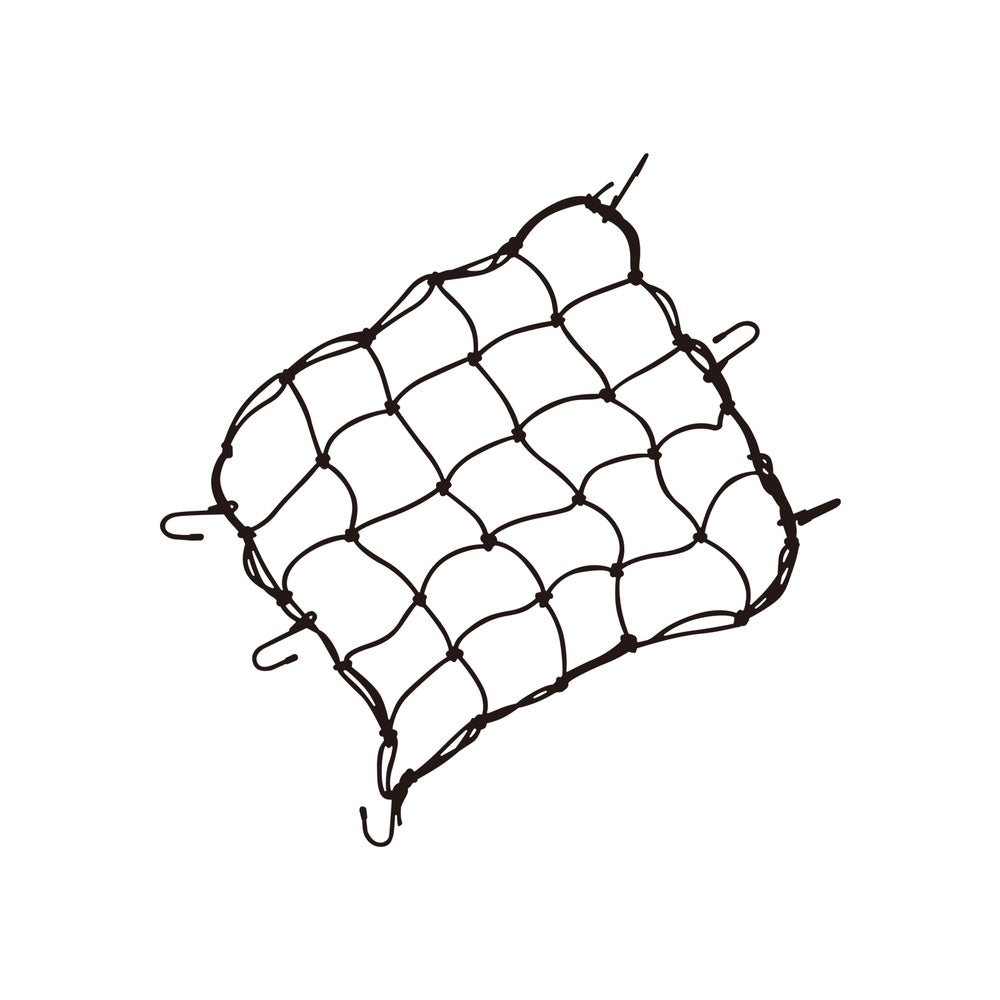 Black Topeak cargo net with elastic mesh and hooks for bike trolley tote