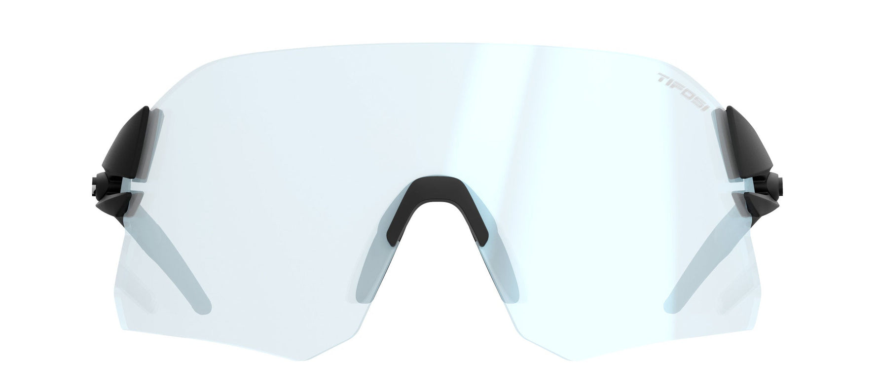 Tifosi Rail sunglasses with clear interchangeable lens and black temple attachments
