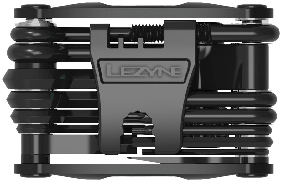 Lezyne RAP II 6 Multi Tool black front view showing chain breaker and folded tool stack