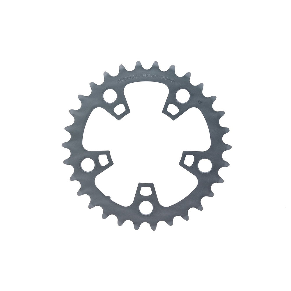 Shimano SG-X 30T-D dark gray bicycle chainring with toothed edge and mounting holes