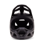 Fox Racing Youth Rampage Mountain Bike Helmet in Matte Black - Front and Back View