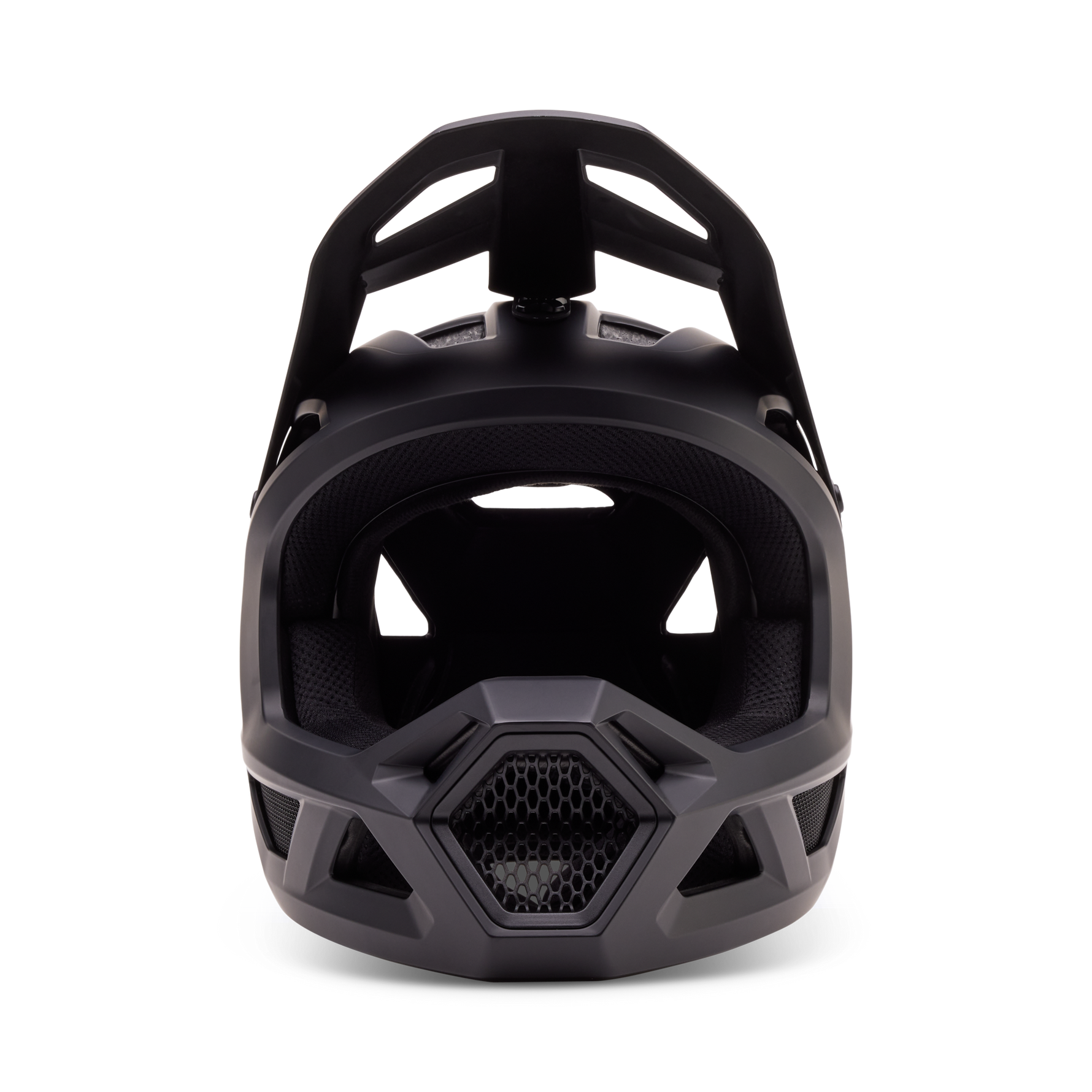 Fox Racing Youth Rampage Mountain Bike Helmet in Matte Black - Front and Back View