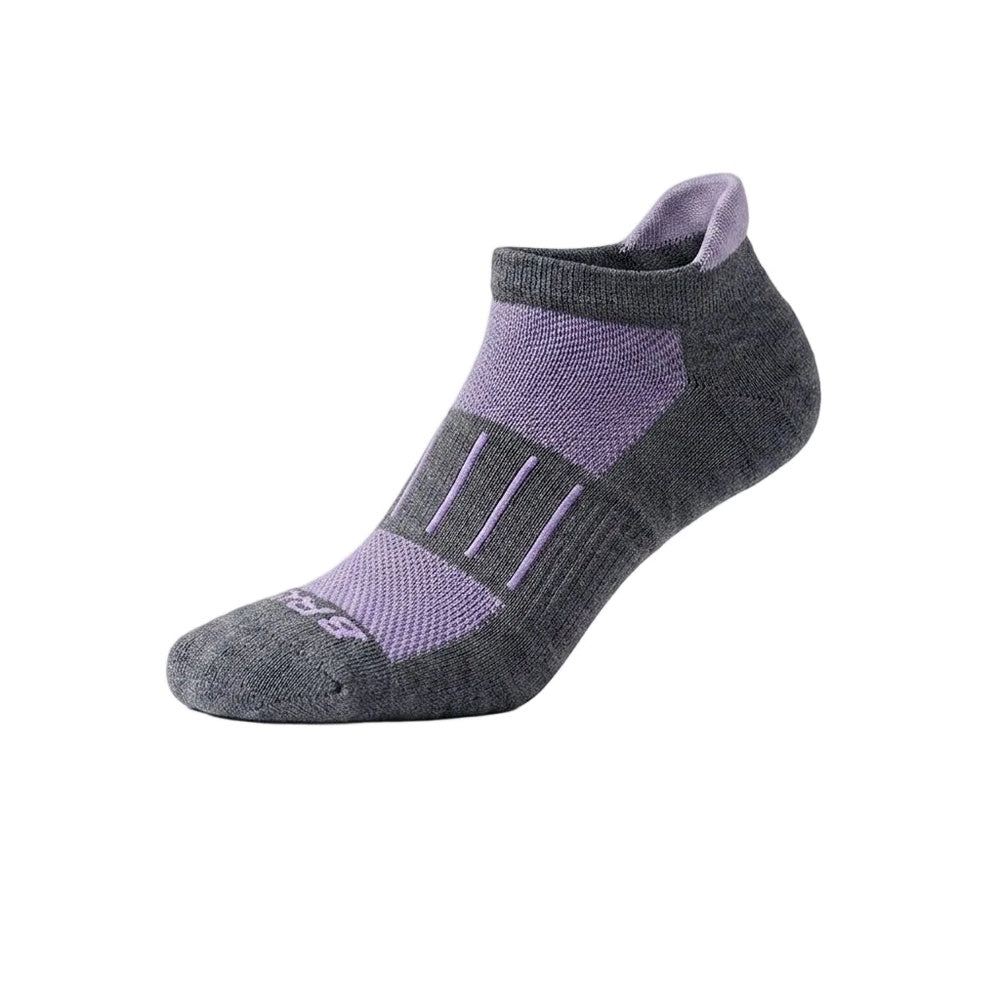 Brooks Ghost Midweight 2 Pack Socks Grey Marathon Black Red Large