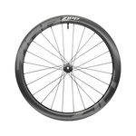 Zipp 303S carbon disc brake rear wheel with black rim and spokes