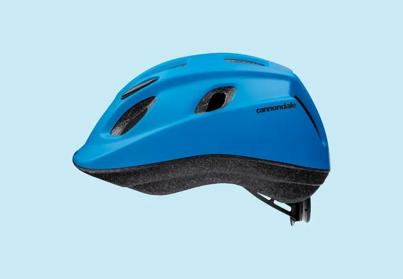 Cannondale Quick Junior Kids Helmet in blue with ventilation holes and adjustable straps