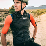 Gobik Vest Plus 2.0 Men's Citizen - orange sleeves with dark patterned cycling vest