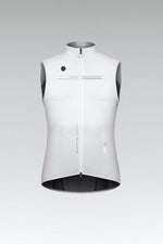 Gobik Vest Plus 2.0 Men's cycling vest in Moon white color with professional studio presentation