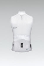 Gobik Vest Plus 2.0 Men's cycling vest in Moon color, back view showing mesh construction