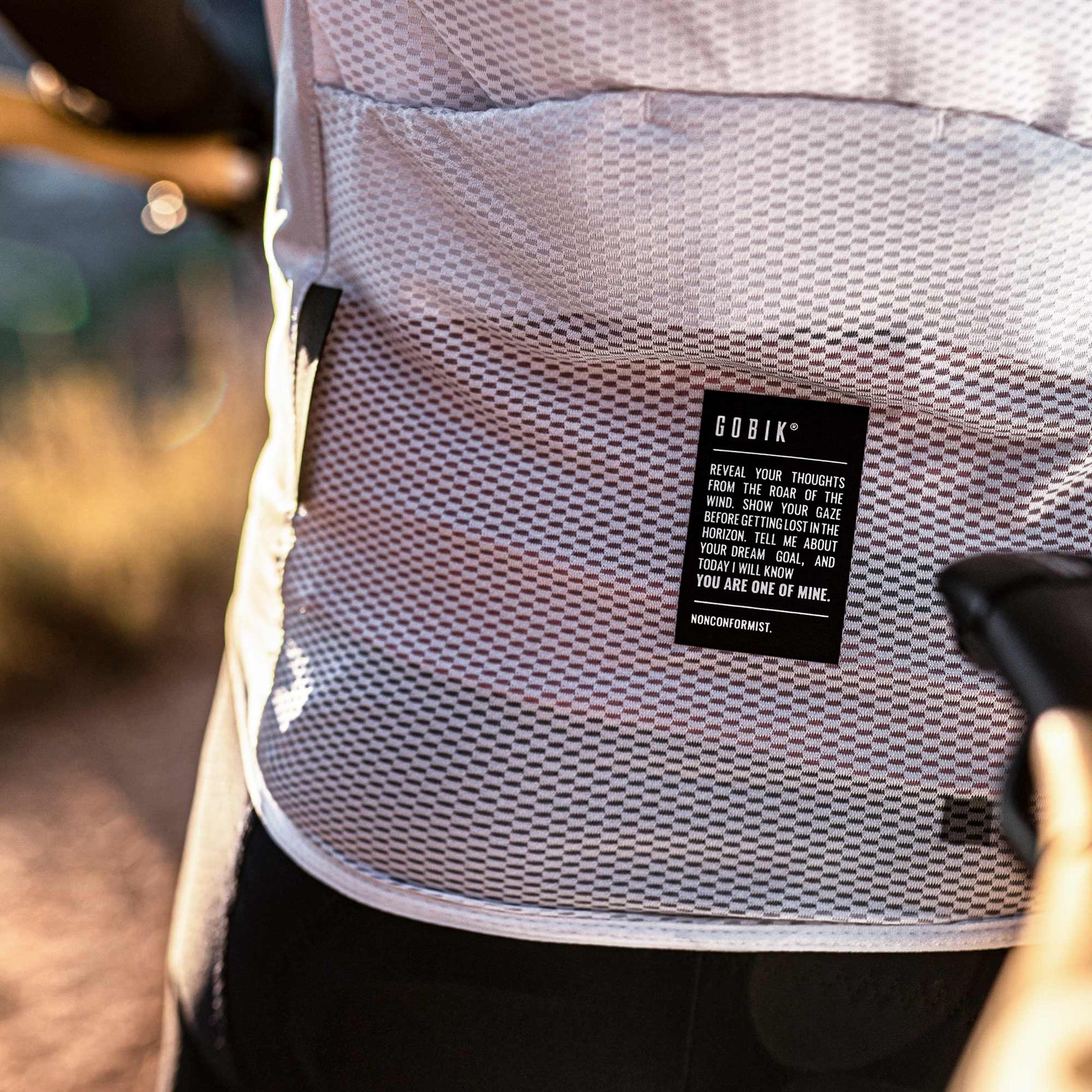 Gobik Vest Plus 2.0 Men's cycling vest in Moon color with mesh panels and reflective details