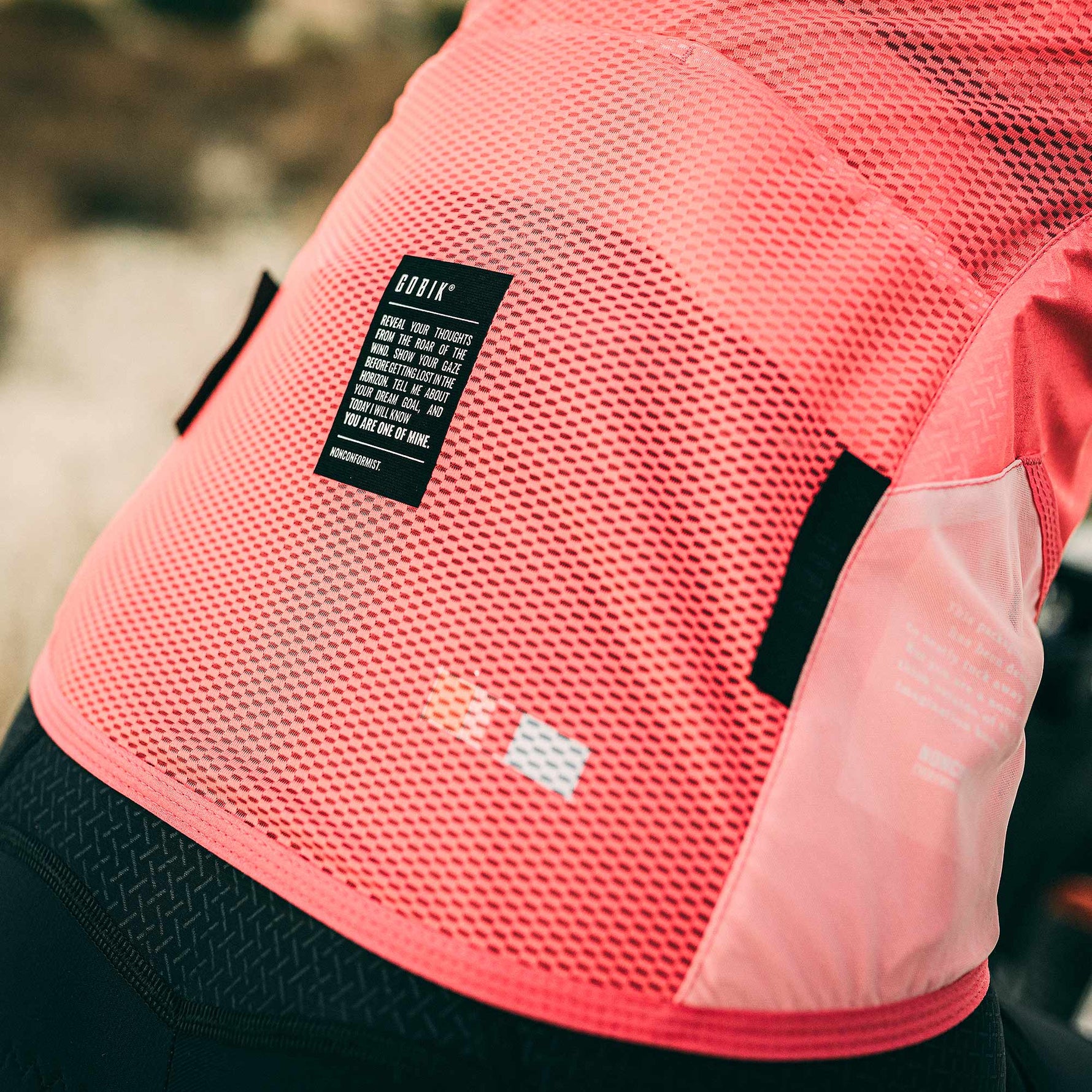 GOBIK Vest Plus 2.0 Women's cycling vest in paradise coral pink mesh