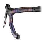 Ciclovation Halo Touch handlebar tape in iridescent violet wrapped on road bike drops