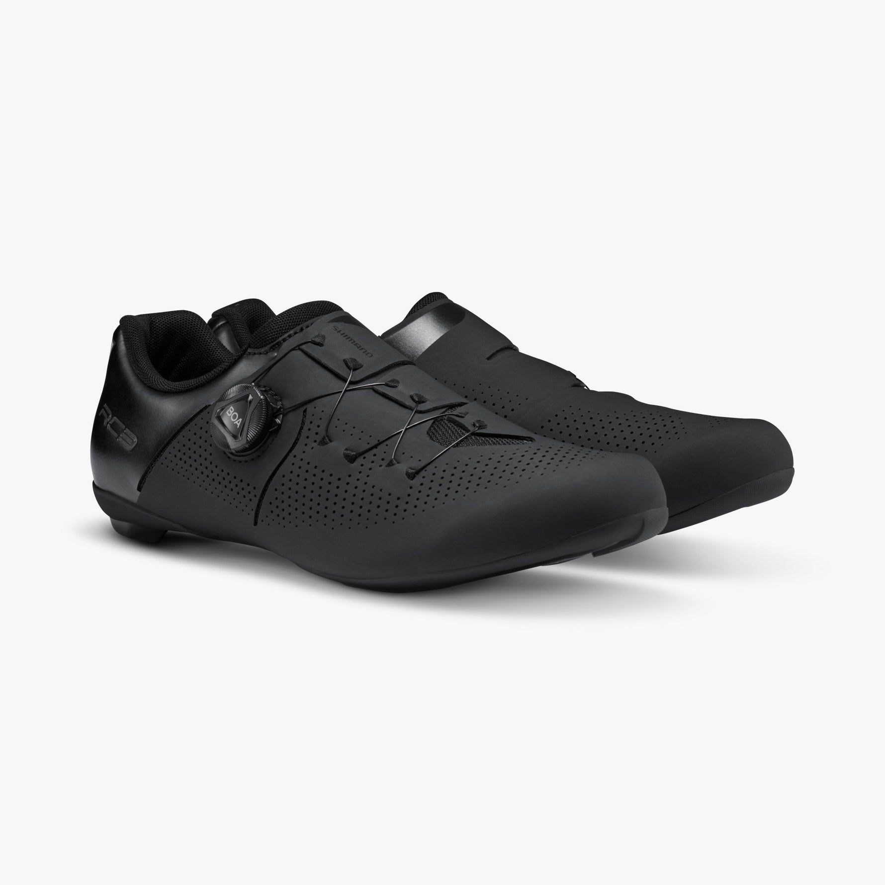 Shimano SH-RC302 black road cycling shoes with BOA dial closure system