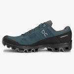 On Cloudventure men's trail running shoe in shadow/rock colorway with distinctive cloud sole