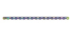 SRAM Red E1 Flattop 12-speed bicycle chain with rainbow iridescent coating and PowerLock connector