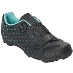 Scott MTB Comp Boa women's cycling shoe in dark grey with teal accents