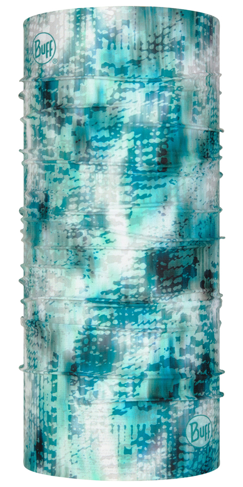 Buff Cool Net UV+ tube scarf in blue-turquoise digital camo pattern