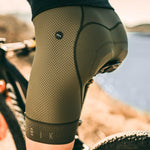 Gobik Absolute 5.0 Women's Bib Shorts in Army green color showing detailed side view