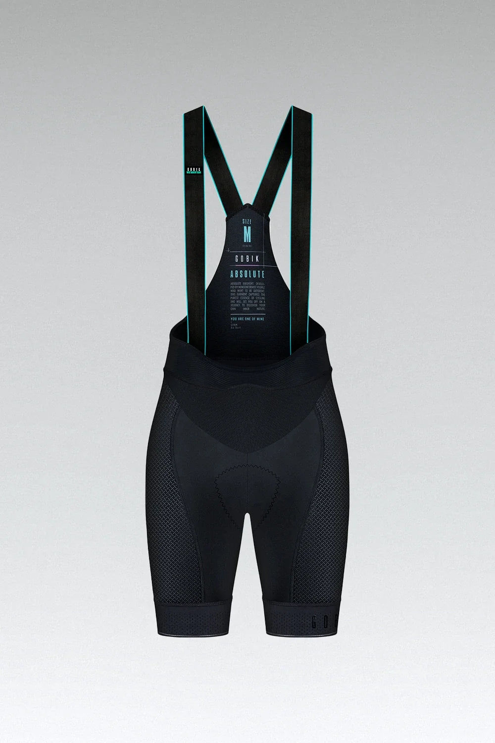 Gobik Absolute 5.0 Women's Bib Shorts in Black with suspender straps and professional cycling design