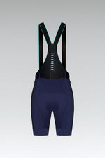 Gobik Absolute 5.0 women's cycling bib shorts in deep blue with black suspenders