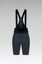 Gobik Absolute 5.0 Women's Bib Shorts in Slate Gray with suspenders and chamois pad