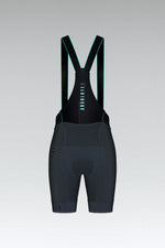 Gobik Absolute 5.0 Women's Bib Shorts in Slate Gray with suspenders and chamois pad